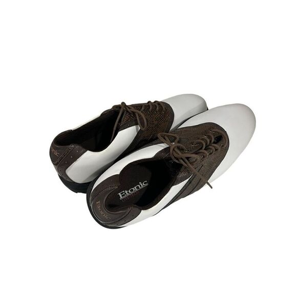 Etonic Men’s Golf Shoes White & Brown Saddle Style -  Size 13 - Picture 3 of 11